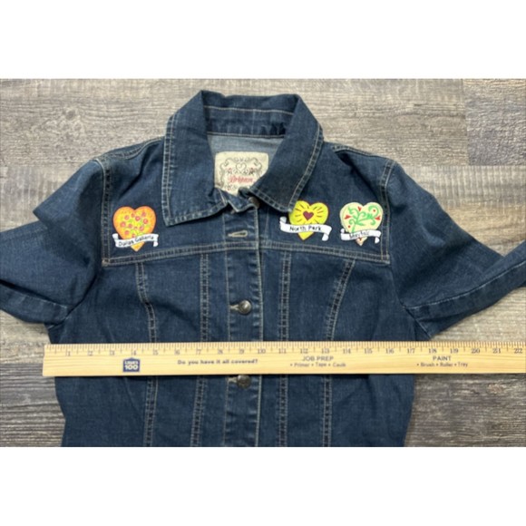 Brighton Embroidered Button Jean Follow Your Heart Denim Jacket Dallas TX Small - Picture 11 of 15